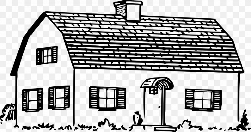 House Dwelling Clip Art, PNG, 1280x674px, House, Area, Black And White, Brand, Building Download Free
