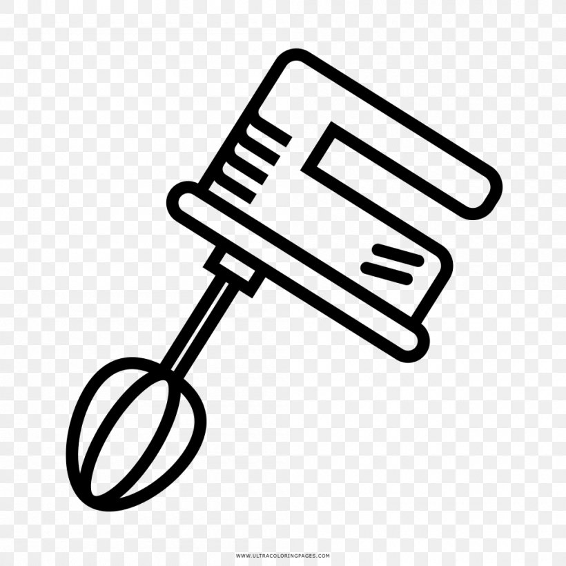 Mixer Drawing Immersion Blender Clip Art, PNG, 1000x1000px, Mixer, Black And White, Blender, Color, Coloring Book Download Free