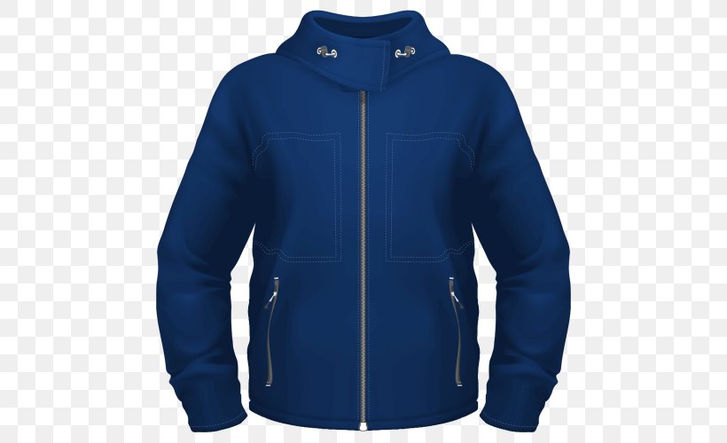 Hoodie Polar Fleece Bluza Jacket, PNG, 500x500px, Hoodie, Blue, Bluza, Cobalt Blue, Electric Blue Download Free