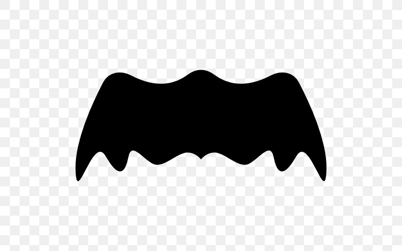 Moustache Shape Silhouette Facial Hair, PNG, 512x512px, Moustache, Black, Black And White, Drawing, Facial Hair Download Free