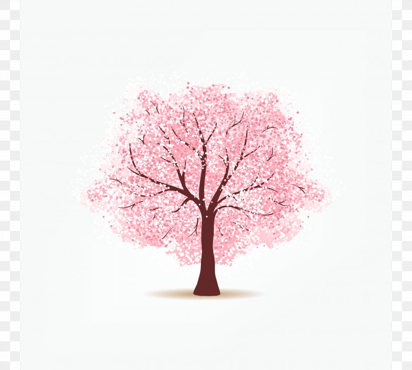 Paper Cherry Blossom, PNG, 3707x3333px, Paper, Blossom, Branch, Cherry, Cherry Blossom Download Free