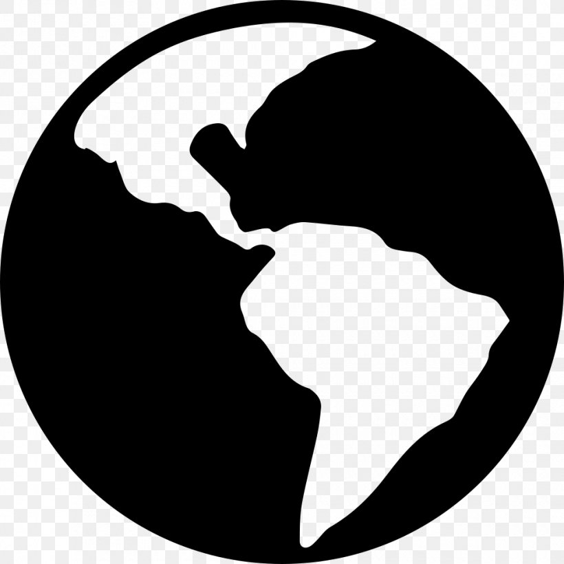 Silhouette Black And White Clip Art, PNG, 980x980px, Silhouette, Artwork, Black And White, Globe, Goods Download Free