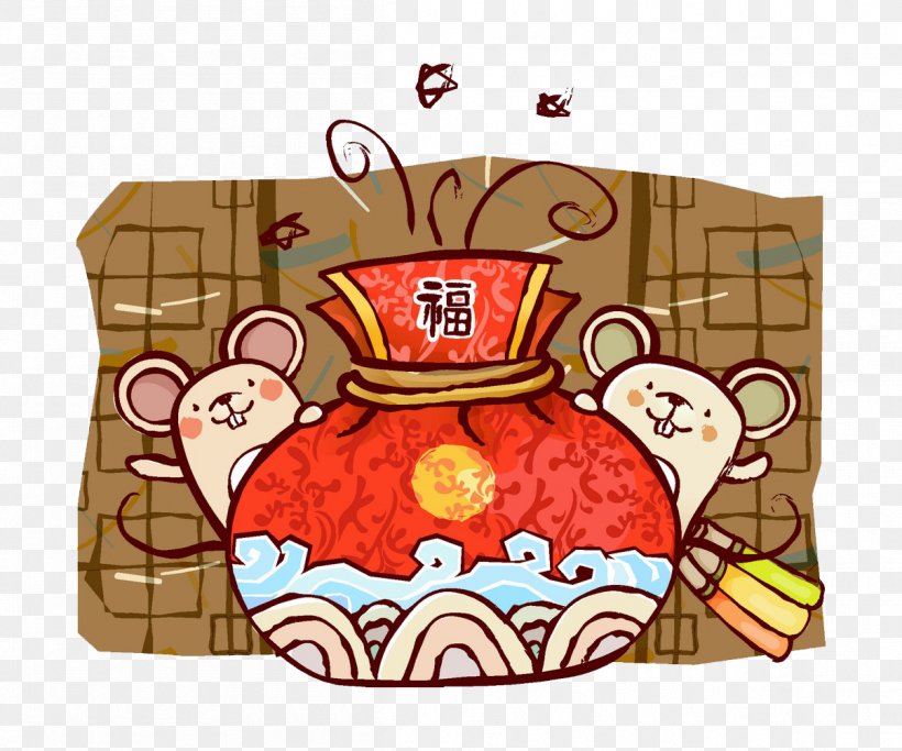 Fukubukuro Chinese New Year Cartoon, PNG, 1204x1004px, Fukubukuro, Academy Awards, Advertising, Basket, Cartoon Download Free