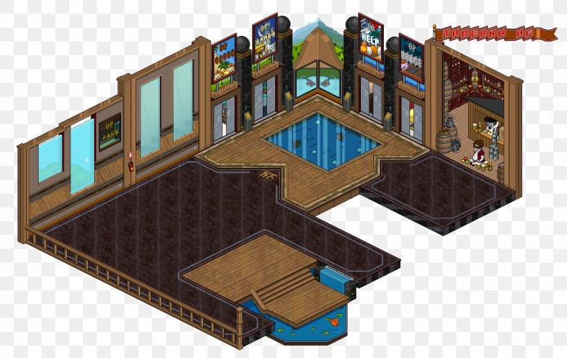 Habbo Room Game Bar Cafe, PNG, 1733x1096px, 2017, Habbo, April, Bar, Building Download Free