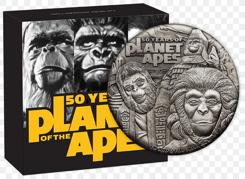 Planet Of The Apes Perth Mint Hunt Leader Coin, PNG, 800x600px, Planet Of The Apes, Anniversary, Ape, Brand, Coin Download Free