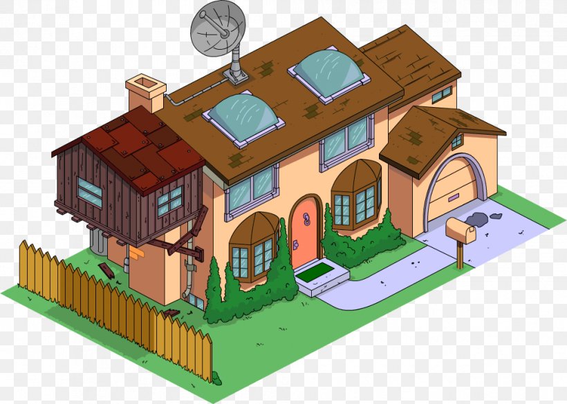 The Simpsons: Tapped Out Ralph Wiggum House Bart Simpson Lisa Simpson, PNG, 1004x717px, Simpsons Tapped Out, Bart Simpson, Building, Duff Beer, Elevation Download Free