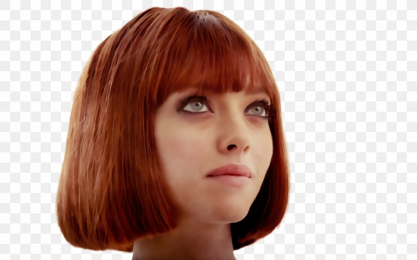 Woman Hair, PNG, 2528x1580px, Watercolor, Amanda Seyfried, Bangs, Black Hair, Bob Cut Download Free