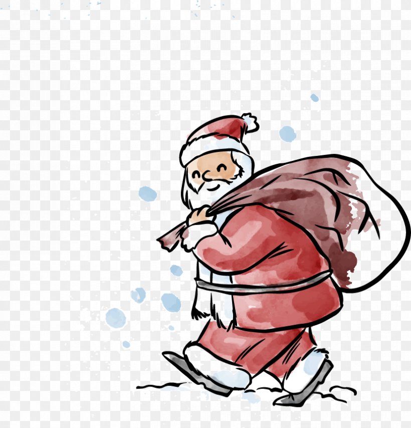 Cheektowaga Santa Claus Paper Christmas Envelope, PNG, 827x862px, Watercolor, Cartoon, Flower, Frame, Heart Download Free