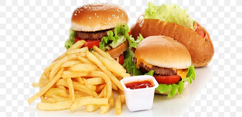 Fast Food Junk Food Hamburger French Fries Fried Chicken, PNG, 636x397px, Fast Food, American Food, Appetizer, Breakfast Sandwich, Buffalo Burger Download Free