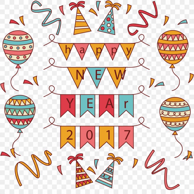 Balloon New Year Party Clip Art, PNG, 1000x1000px, Balloon, Artwork, Birthday, Christmas, Christmas Ornament Download Free