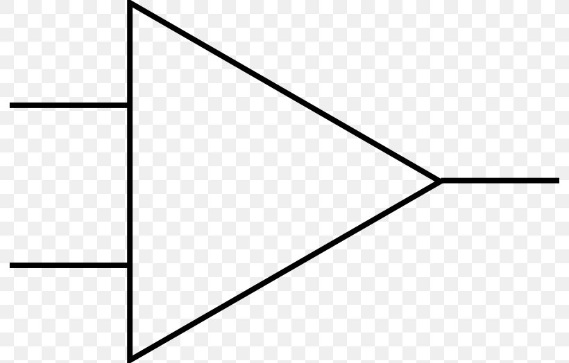 Operational Amplifier Electronic Symbol Electronic Circuit, PNG, 800x524px, Operational Amplifier, Amplifier, Area, Black, Black And White Download Free