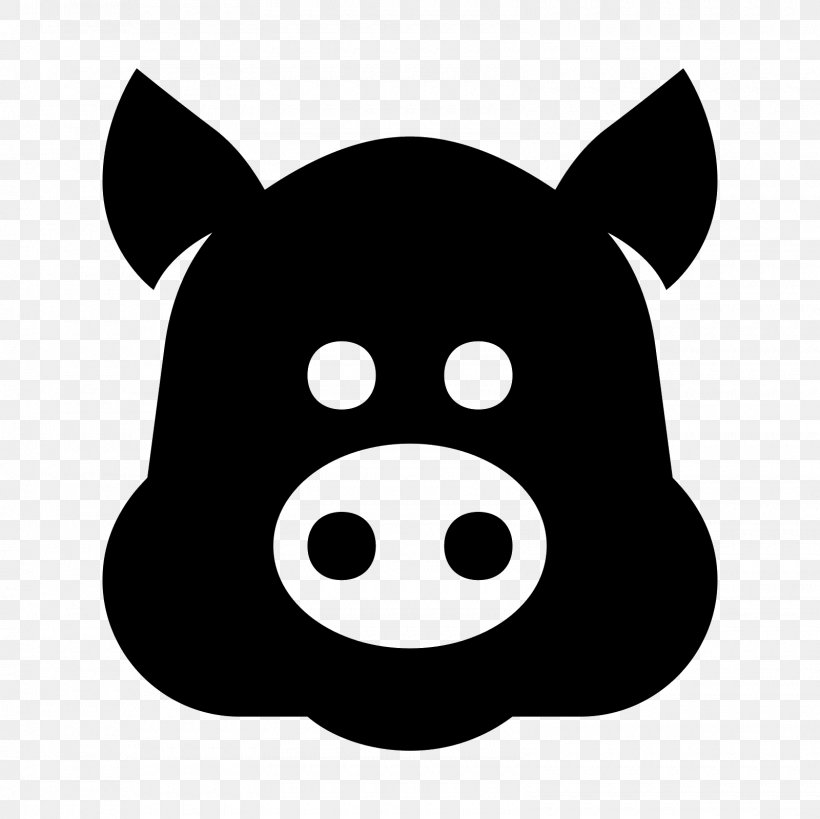 Domestic Pig Clip Art, PNG, 1600x1600px, Domestic Pig, Black, Black And White, Fictional Character, Head Download Free