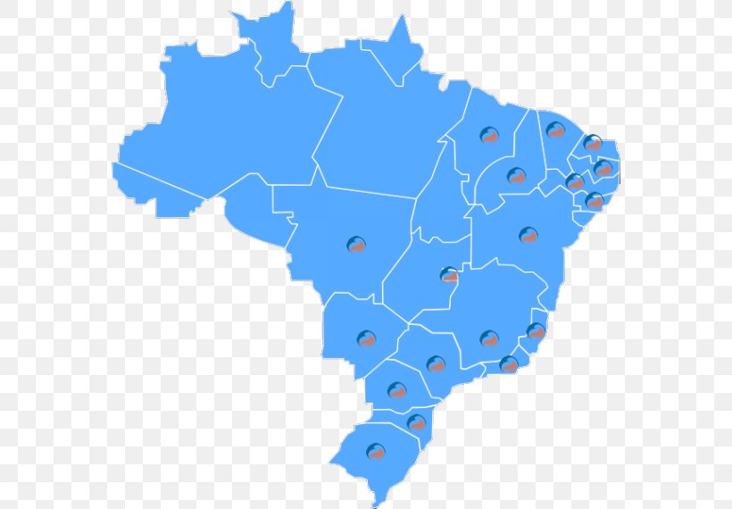 Regions Of Brazil Blank Map Road Map, PNG, 570x570px, Regions Of Brazil, Area, Blank Map, Brazil, Ecoregion Download Free
