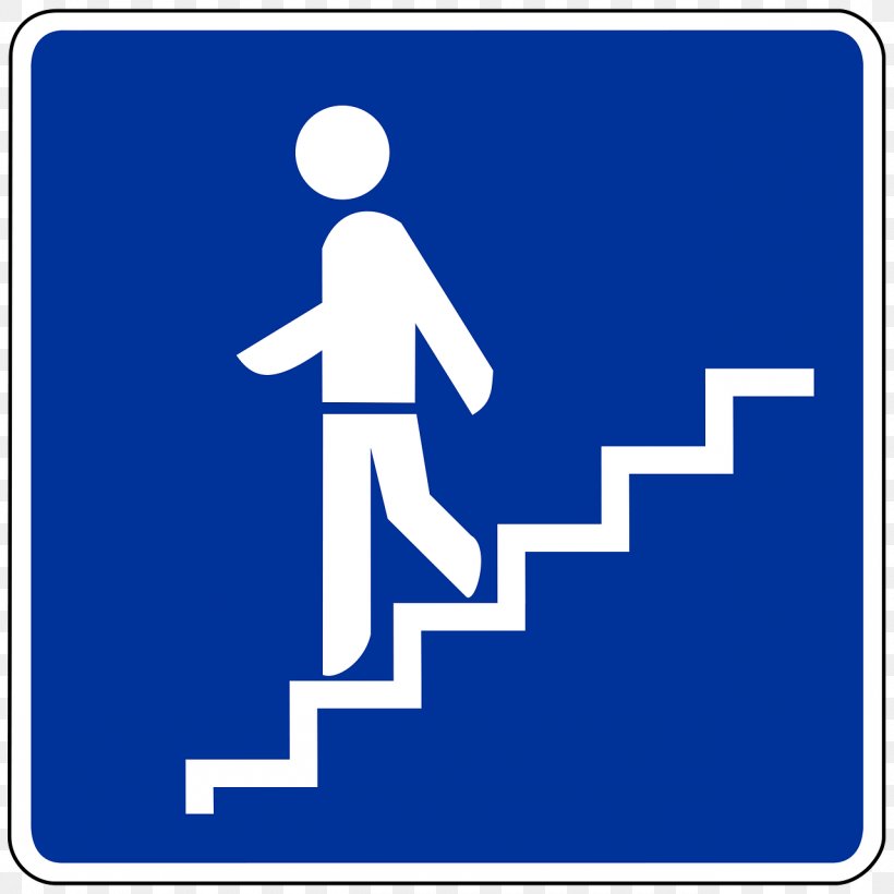 Traffic Sign Stairs, PNG, 1280x1280px, Traffic Sign, Area, Blue, Building, Human Behavior Download Free