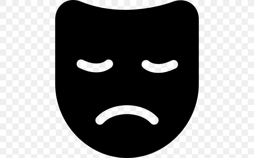 Tragedy Mask, PNG, 512x512px, Tragedy, Art, Black, Black And White, Emoticon Download Free