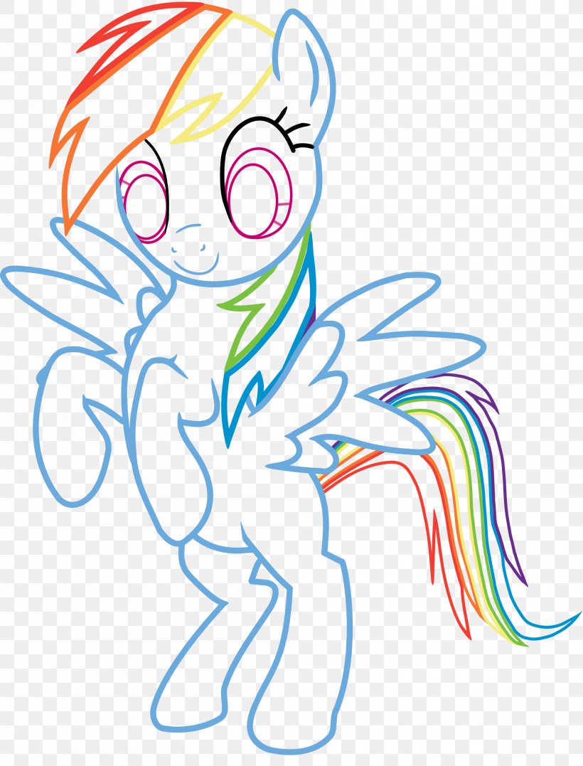 Rainbow Dash Clip Art Line Art Pinkie Pie Drawing, PNG, 2000x2629px, Watercolor, Cartoon, Flower, Frame, Heart Download Free