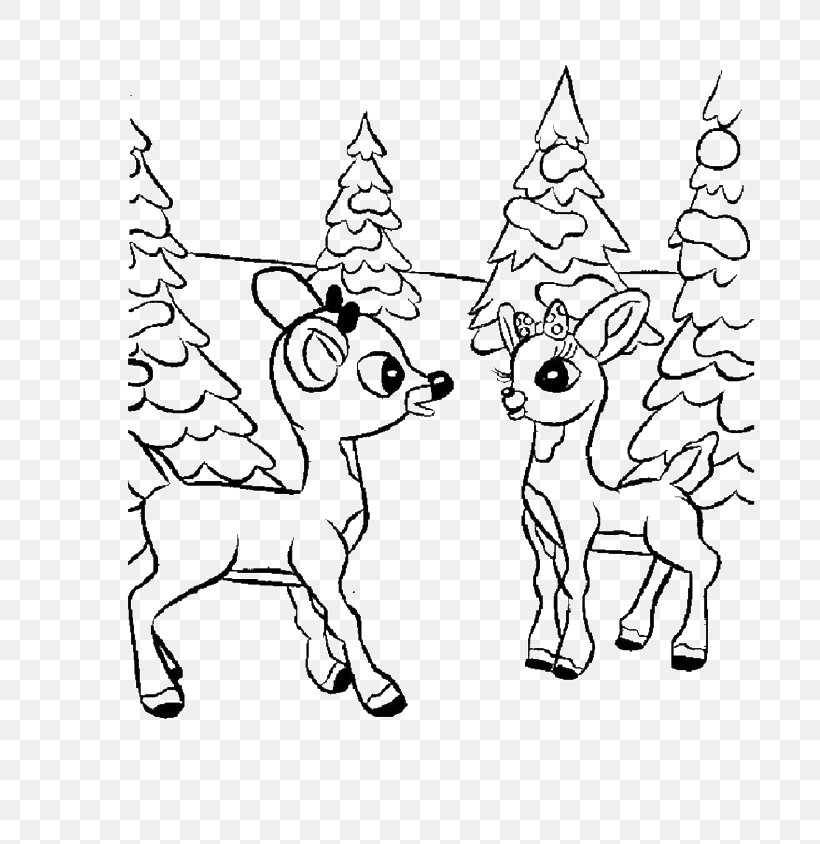 Rudolph Coloring Book Child Santa Claus Deer, PNG, 700x844px, Rudolph, Adult, Animal Figure, Area, Art Download Free