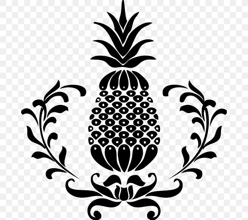 Pineapple Hospitality Industry Dried Fruit Clip Art, PNG, 680x727px, Pineapple, Artwork, Black And White, Branch, Culinary Art Download Free