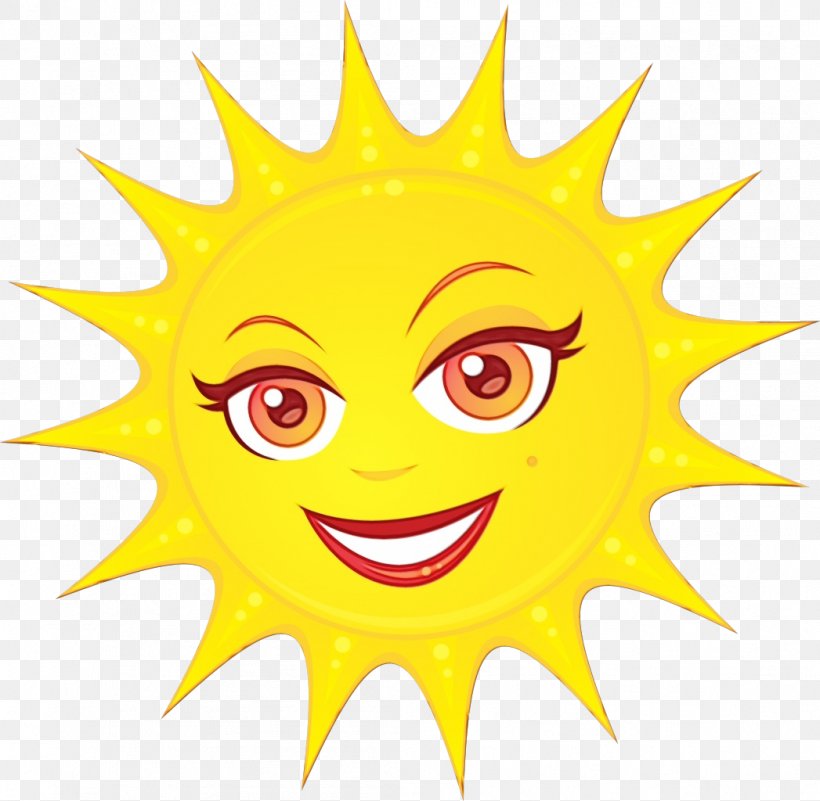 Summer Sun, PNG, 1047x1024px, Watercolor, Cartoon, Logo, Paint, Smile  Download Free