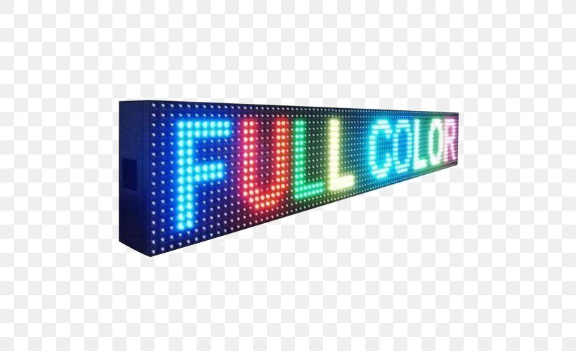 LED Display Light-emitting Diode Display Device Signage Scrolling, PNG, 500x500px, Led Display, Advertising, Business, Digital Signs, Display Device Download Free