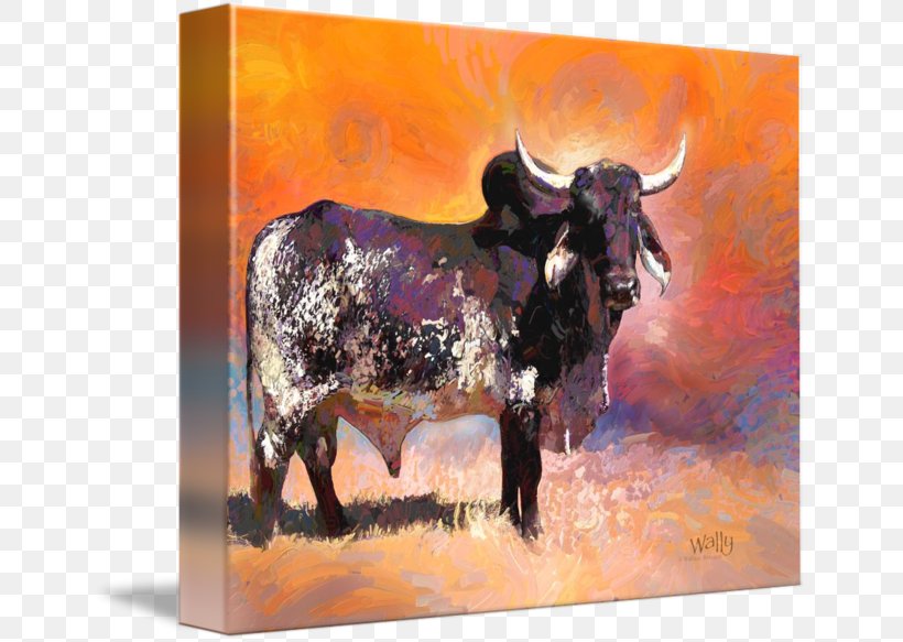 Texas Longhorn English Longhorn Painting, PNG, 650x583px, Texas Longhorn, Art, Bull, Cattle Like Mammal, Cow Goat Family Download Free