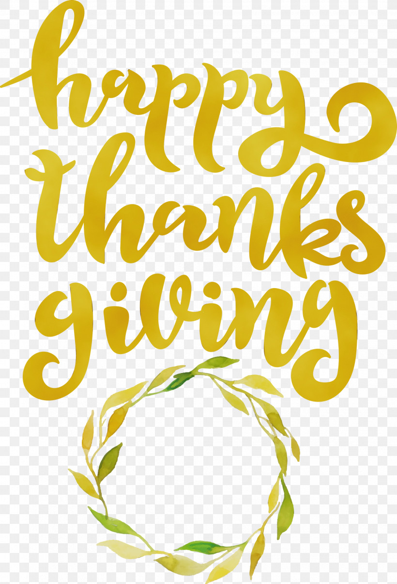 Calligraphy Leaf Yellow Line Pattern, PNG, 2042x3000px, Happy Thanksgiving, Biology, Calligraphy, Fruit, Geometry Download Free