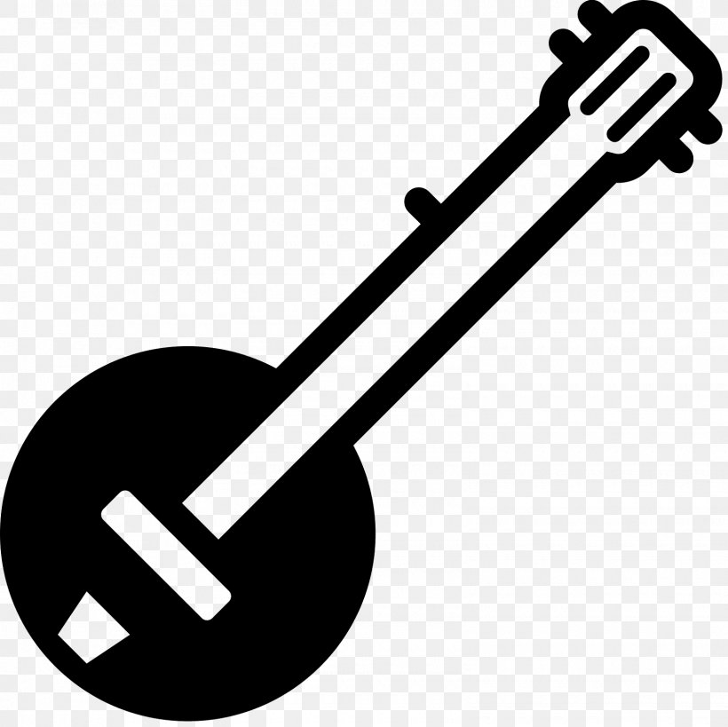 Banjo Clip Art, PNG, 1600x1600px, Banjo, Black And White, Computer Font, Country Music, Guitar Download Free