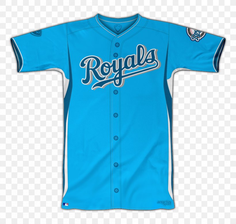 Sports Fan Jersey T-shirt Kansas City Royals Baseball Uniform Sleeve, PNG, 1050x1000px, Sports Fan Jersey, Active Shirt, Aqua, Azure, Barrel Download Free