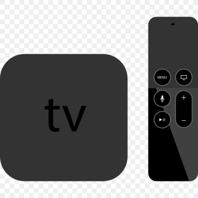 Apple TV (4th Generation) Television, PNG, 1024x1024px, Apple Tv, Apple, Apple Remote, Apple Tv 4th Generation, Black Download Free