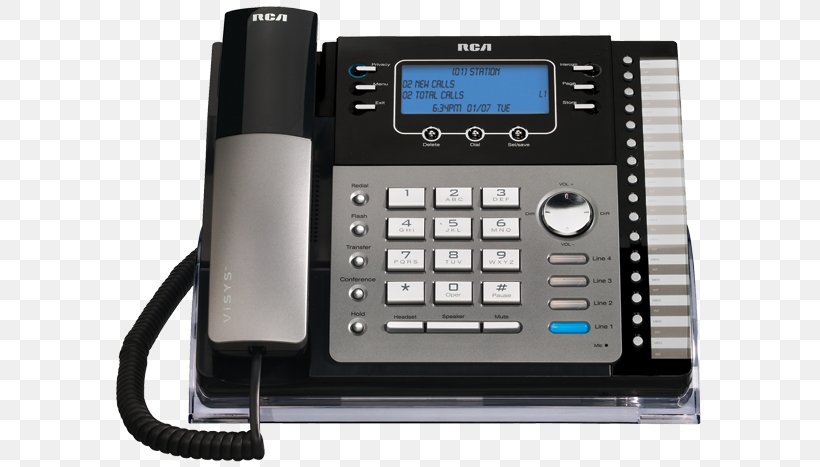 RCA ViSYS 25425RE1 RCA ViSYS 25424RE1 Telephone Home & Business Phones Speakerphone, PNG, 600x467px, Telephone, Answering Machines, Automated Attendant, Business Telephone System, Corded Phone Download Free
