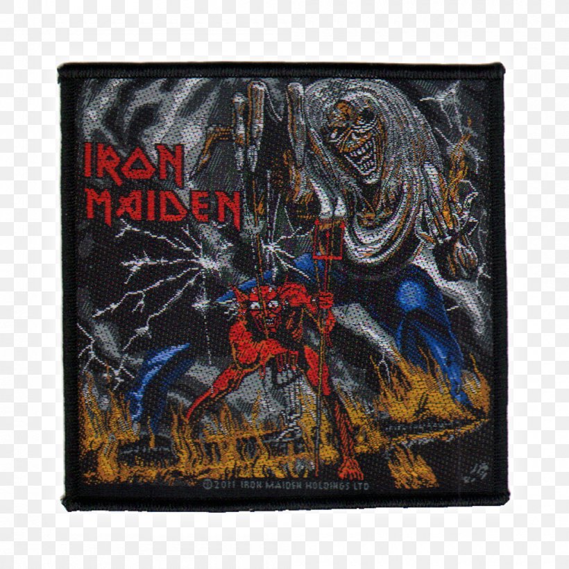 The Number Of The Beast Iron Maiden Embroidered Patch Killers Phonograph Record, PNG, 1000x1000px, Watercolor, Cartoon, Flower, Frame, Heart Download Free