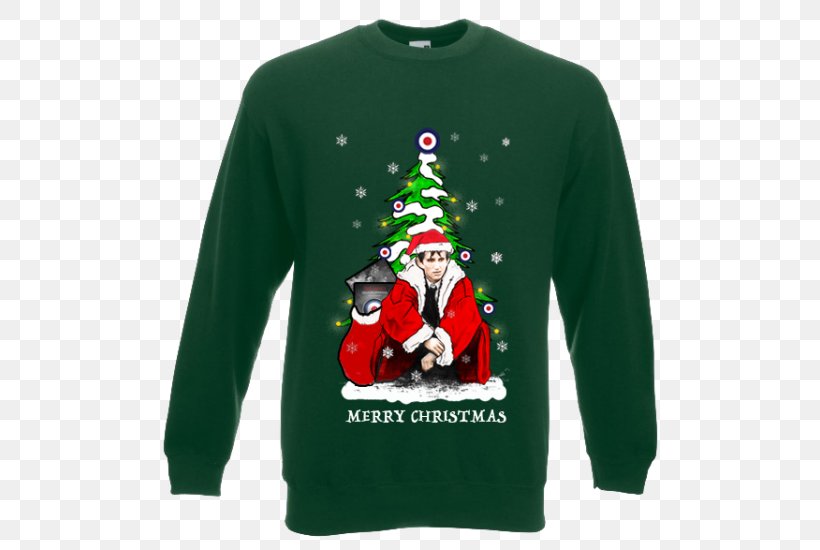 Long-sleeved T-shirt Santa Claus Hoodie Christmas Ornament, PNG, 500x550px, Tshirt, Bluza, Brand, Christmas, Christmas Ornament Download Free
