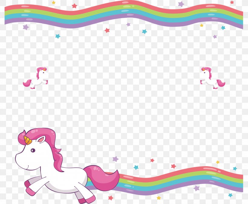 Borders And Frames Clip Art Image Unicorn, PNG, 3190x2629px, Borders And Frames, Animal Figure, Cuteness, Fictional Character, Photography Download Free