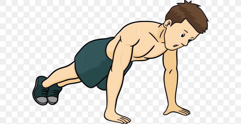 A sketch of boy doing the push up exercise Vector Image