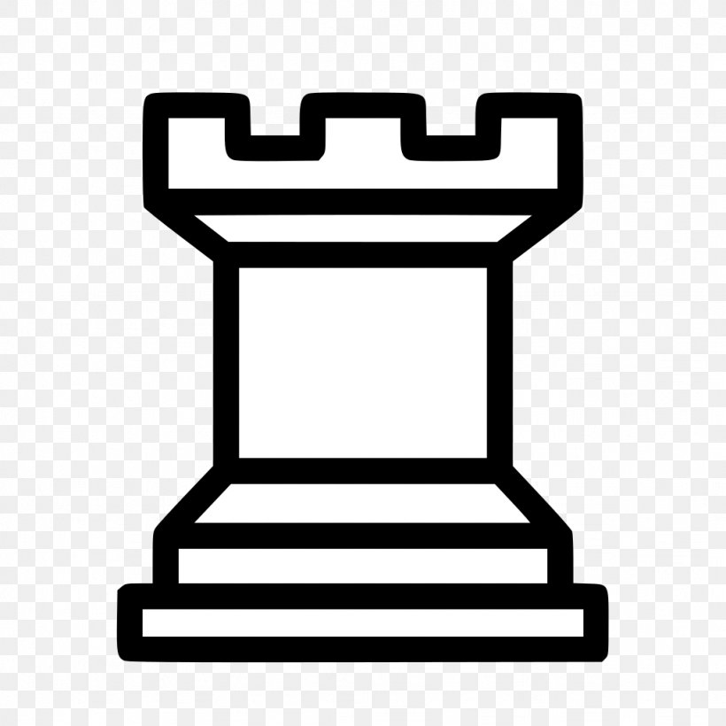 Chess Piece Rook White And Black In Chess Pawn, PNG, 1024x1024px, Chess, Area, Bishop, Black And White, Chess Endgame Download Free