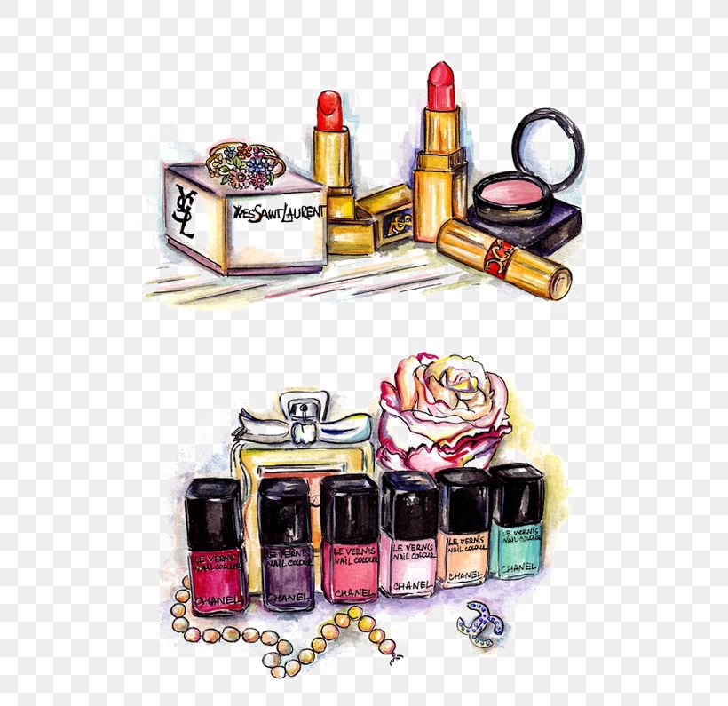 Cosmetics Drawing Watercolor Painting Lipstick Illustration, PNG, 564x795px, Chanel, Art, Beauty, Cosmetics, Drawing Download Free