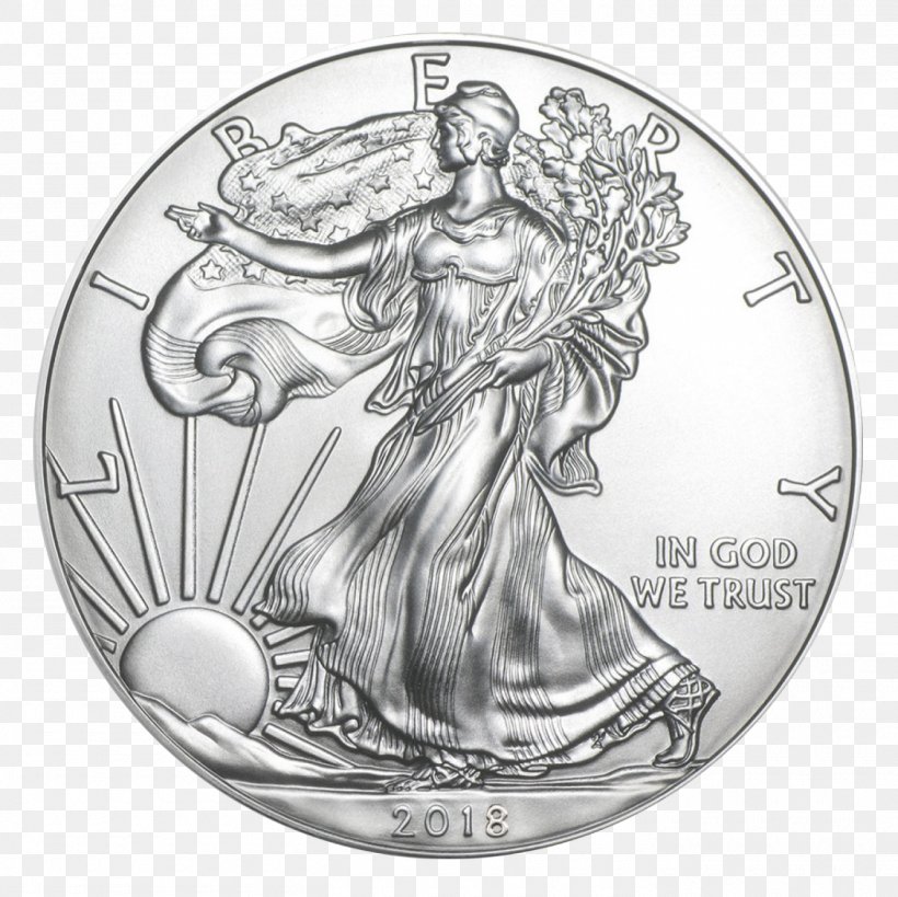 American Silver Eagle Bullion Coin Silver Coin, PNG, 1410x1410px, American Silver Eagle, American Gold Eagle, Angel, Black And White, Bullion Download Free
