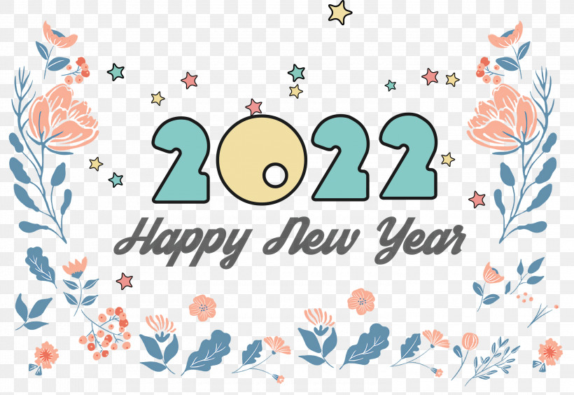 2022 Happy New Year 2022 New Year 2022, PNG, 3000x2064px, Happy New Year, Cdr, Floral Design, Logo, Music Download Download Free
