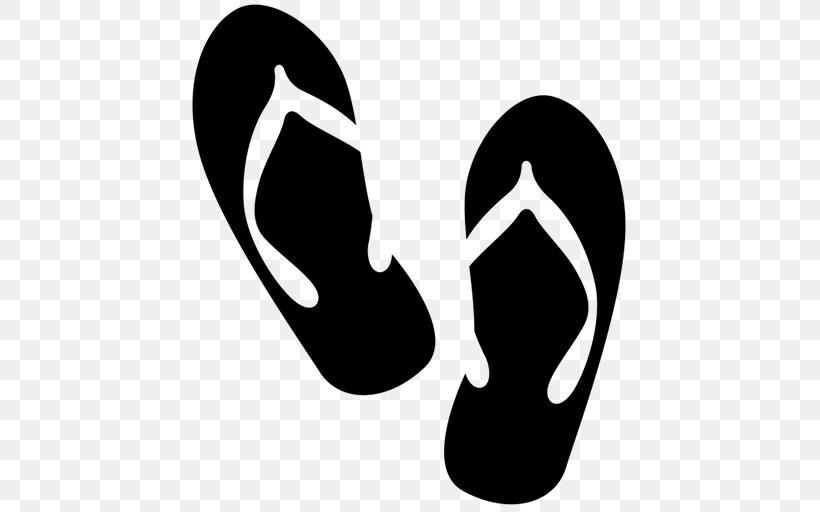 Flip-flops Sandal Shoe Clip Art, PNG, 512x512px, Flipflops, Black And White, Footwear, Hand, Logo Download Free