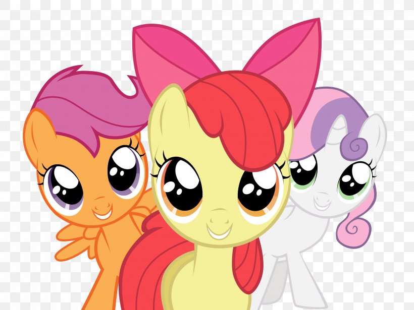 Apple Bloom Sweetie Belle Scootaloo Cutie Mark Crusaders Pony, PNG, 4000x3000px, Watercolor, Cartoon, Flower, Frame, Heart Download Free