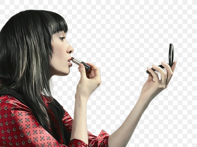 Lip Electronic Device Finger Long Hair Gesture, PNG, 2308x1732px, Watercolor, Electronic Device, Finger, Gesture, Lip Download Free