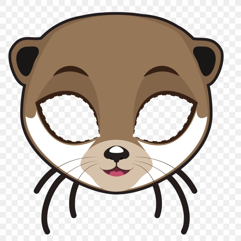 Whiskers Mask Stock Photography Illustration, PNG, 1600x1600px, Otter, Bear, Carnivoran, Cartoon, Cat Download Free