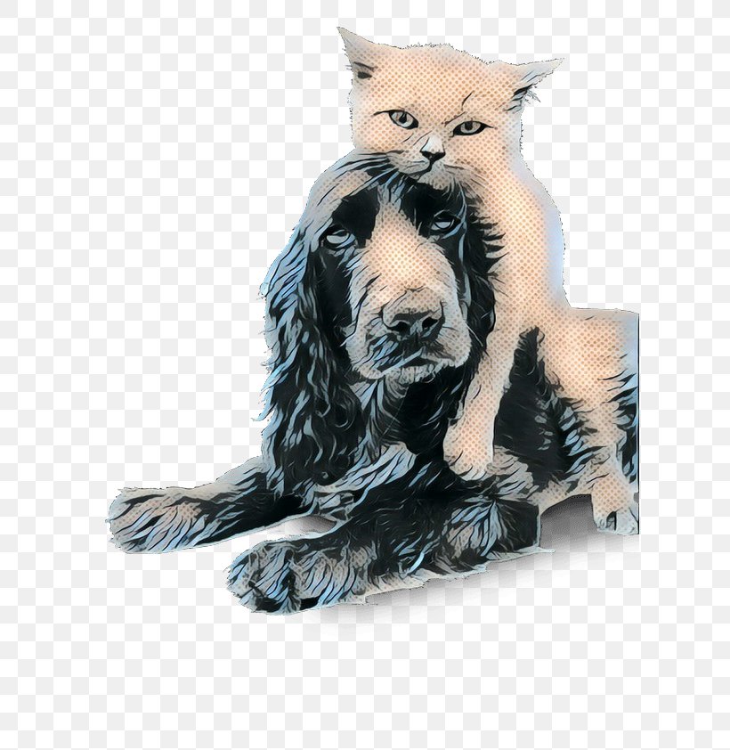 Dog And Cat, PNG, 616x842px, Whiskers, Cat, Cocker Spaniel, Dog, Drawing Download Free