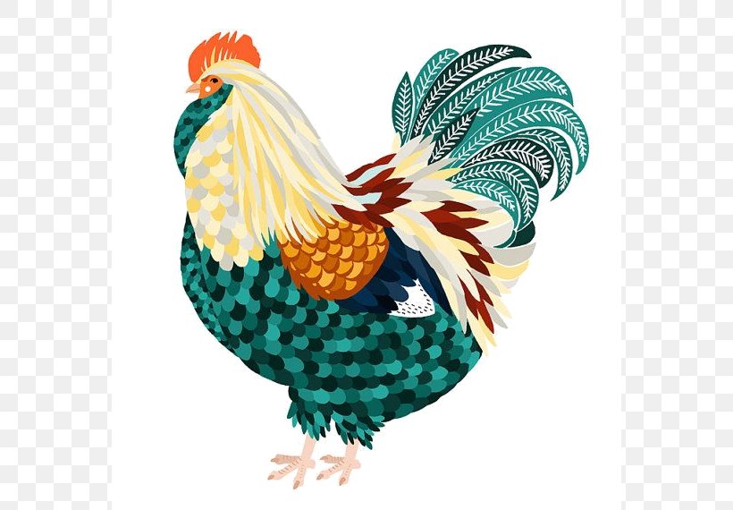 Chicken Rooster Drawing Painting, PNG, 570x570px, Chicken, Art, Beak, Bird, Drawing Download Free
