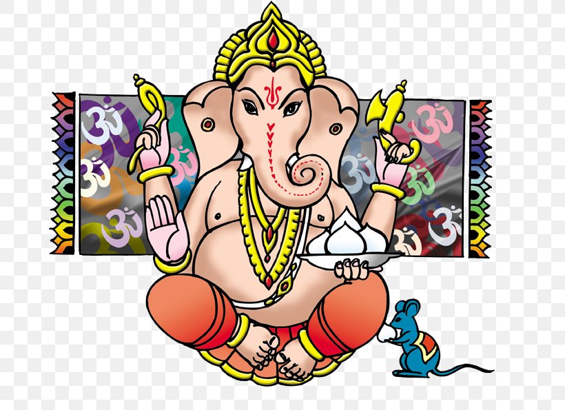 Ganesha Hanuman Ganesh Chaturthi Puthandu Clip Art, PNG, 680x595px,  Watercolor, Cartoon, Flower, Frame, Heart Download Free