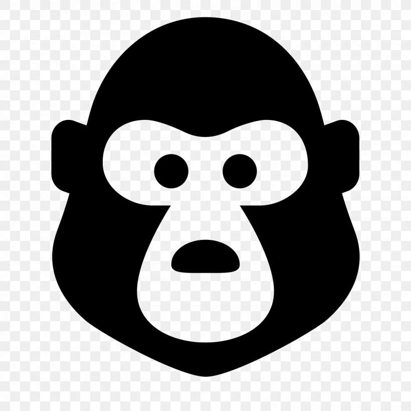 Gorilla Harambe Clip Art, PNG, 1600x1600px, Gorilla, Ape, Black And White, Face, Harambe Download Free