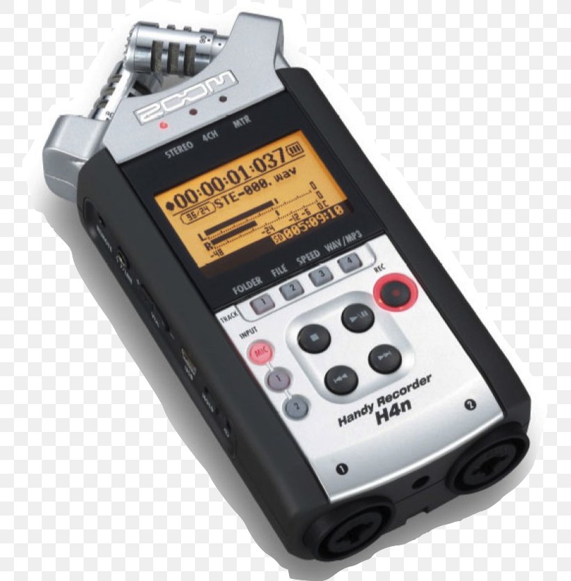 Microphone Digital Audio Zoom H4n Handy Recorder Sound Recording And Reproduction, PNG, 755x834px, Microphone, Audio, Dictation Machine, Digital Audio, Digital Recording Download Free