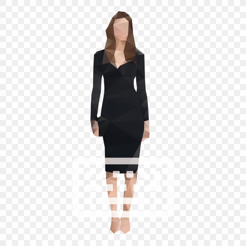 Silhouette Cartoon Illustration, PNG, 1667x1667px, Silhouette, Black, Cartoon, Dress, Fashion Download Free