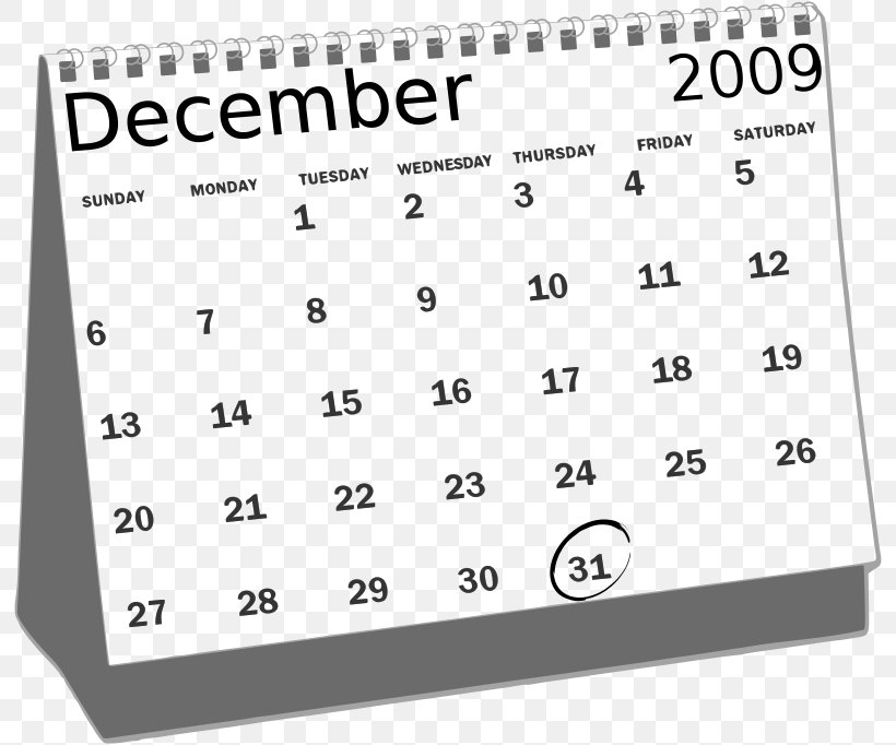 Calendar Clip Art 0 1 2, PNG, 800x682px, 2016, 2017, 2018, Calendar, Area Download Free