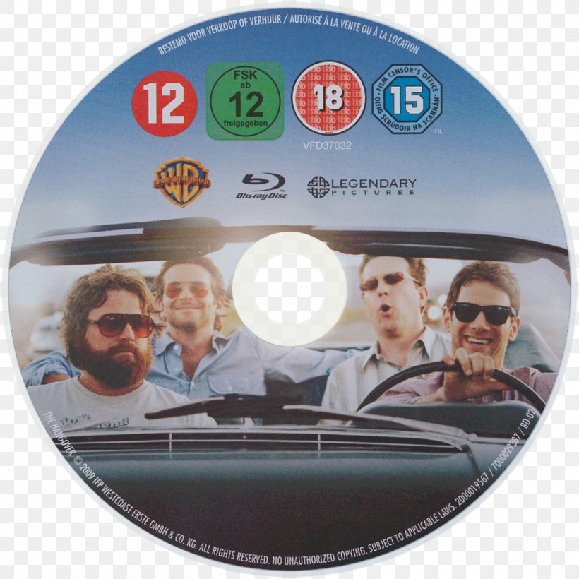 Blu-ray Disc DVD The Hangover Compact Disc Film, PNG, 1000x1000px, 4k Resolution, 2009, Bluray Disc, Brand, Compact Disc Download Free